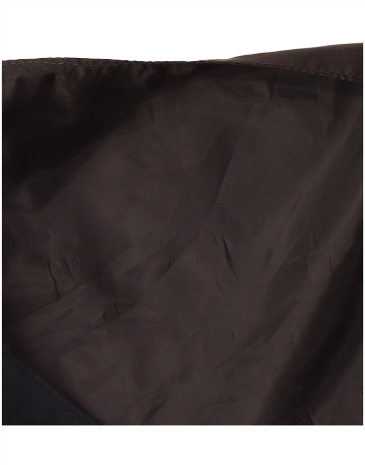 Vintage Mens Suede Waistcoat Medium Navy Blue