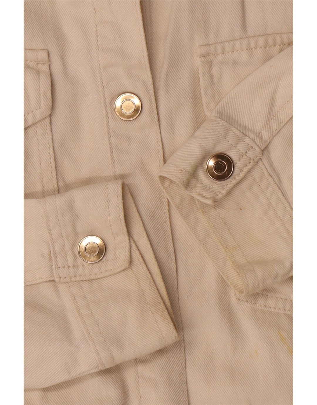 Zara Womens Bomber Jacket UK 10 Small Off White Cotton