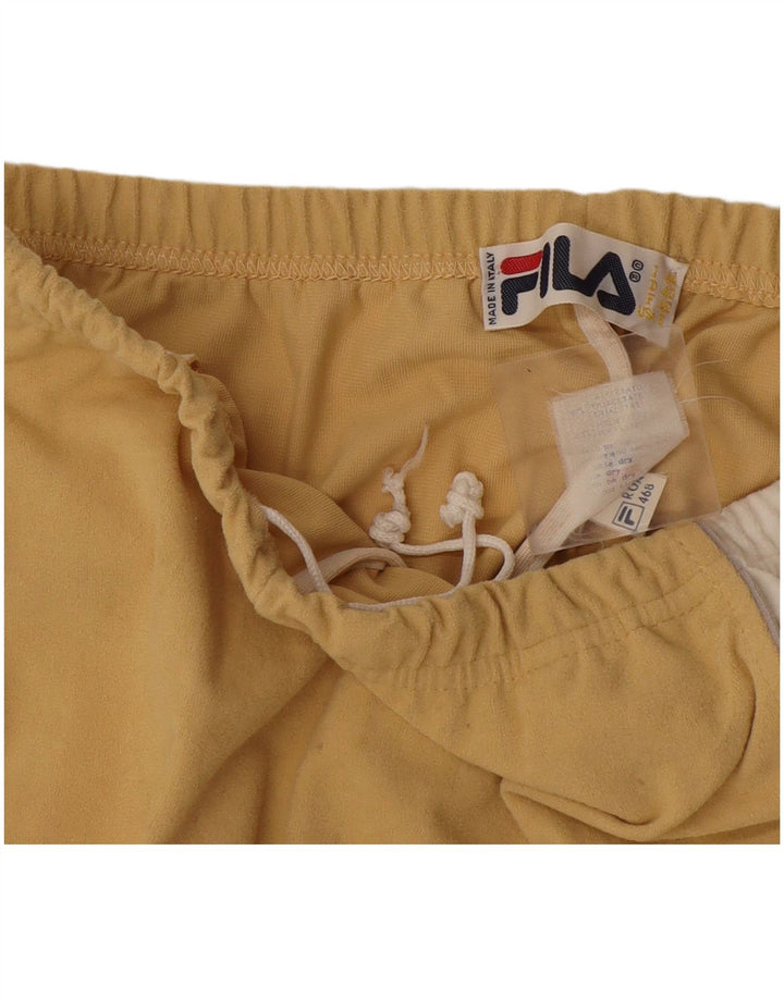 Fila Womens Tracksuit Trousers IT 44 Medium  Yellow Colourblock Triacetate