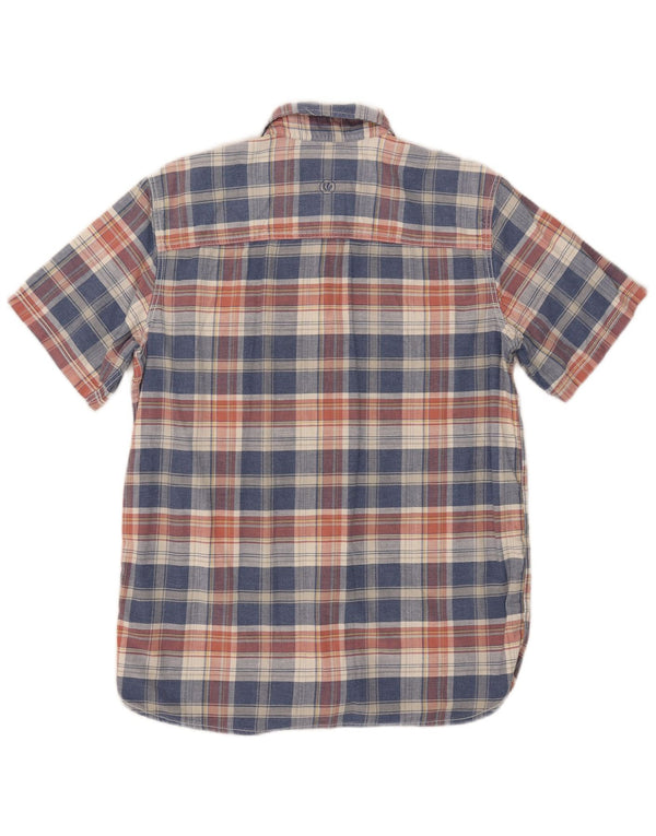 Fat Face Mens Short Sleeve Shirt Small Blue Check Cotton