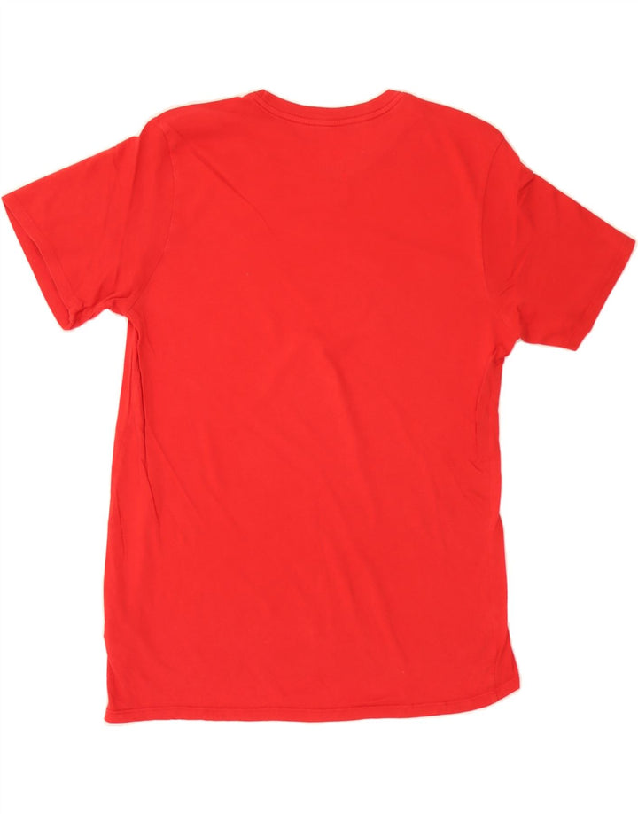 NIKE Mens Athletic Cut Graphic T-Shirt Top Medium Red Cotton Vintage Nike and Second-Hand Nike from Messina Hembry 