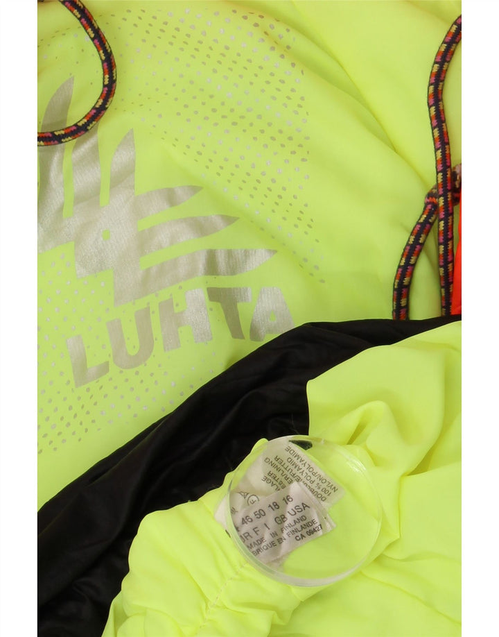 Luhta Womens Oversized Pullover Rain Jacket UK 18 XL Black Colourblock