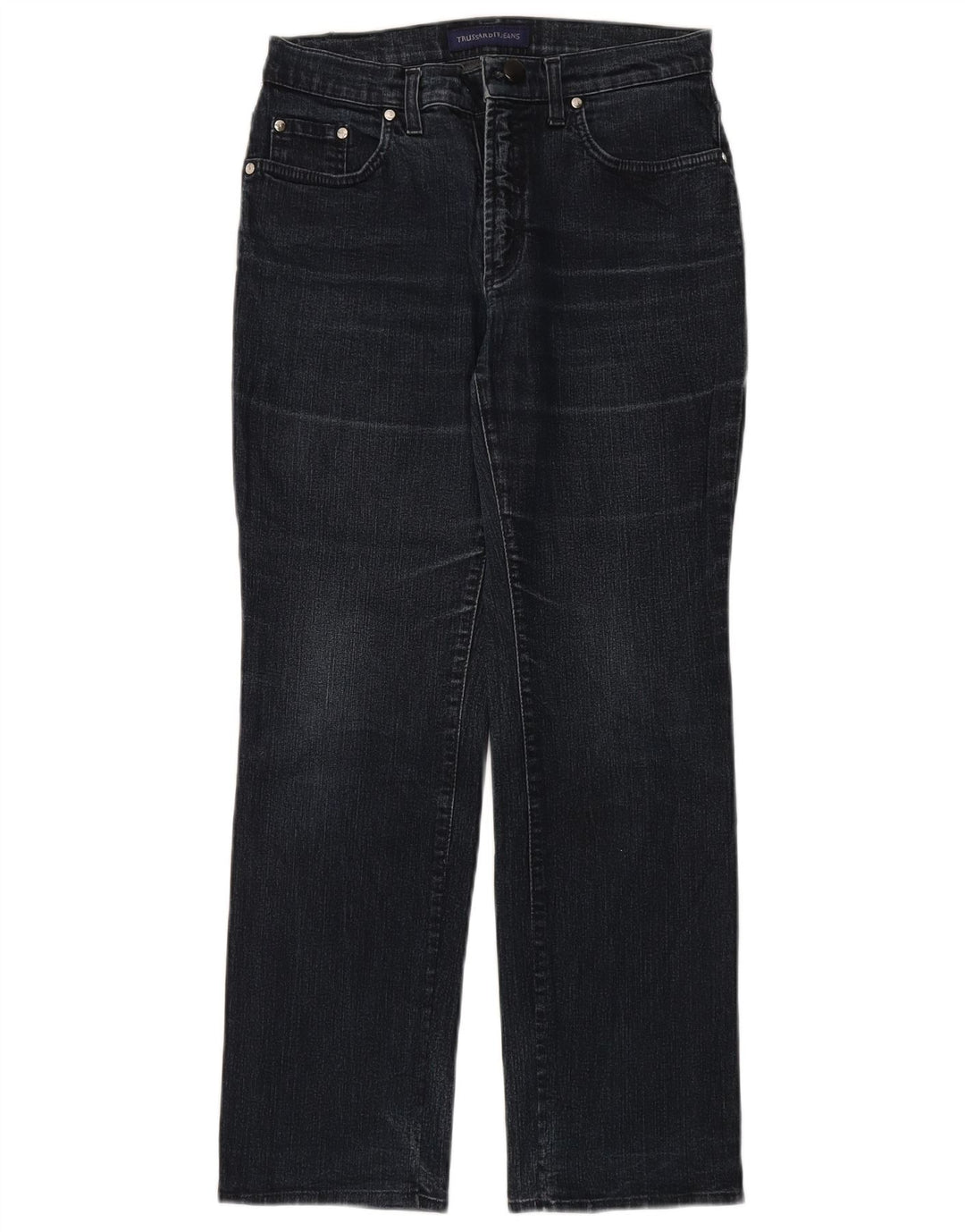 Trussardi Womens Straight Jeans W29 L28 Navy Blue Cotton