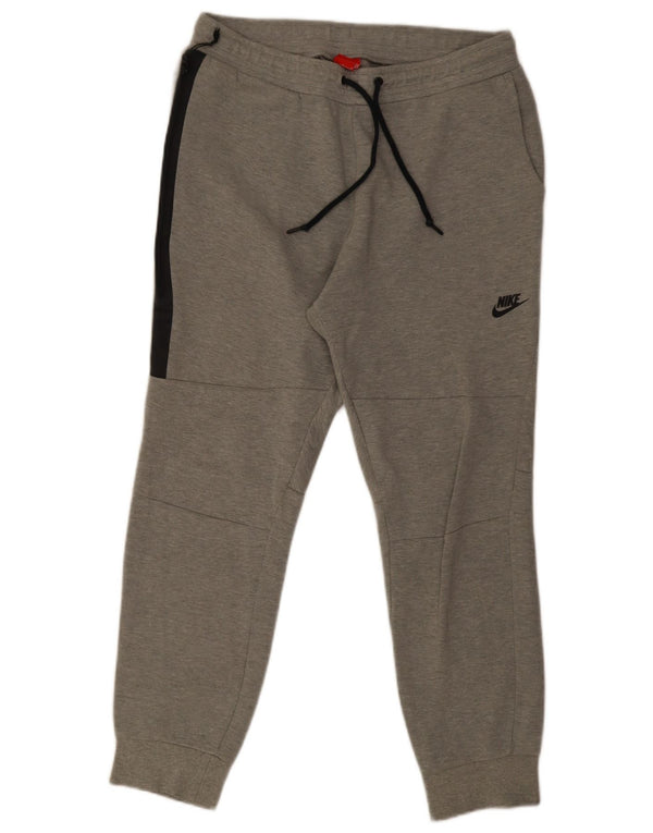 Nike Mens Tracksuit Trousers Joggers Large  Grey Colourblock Cotton