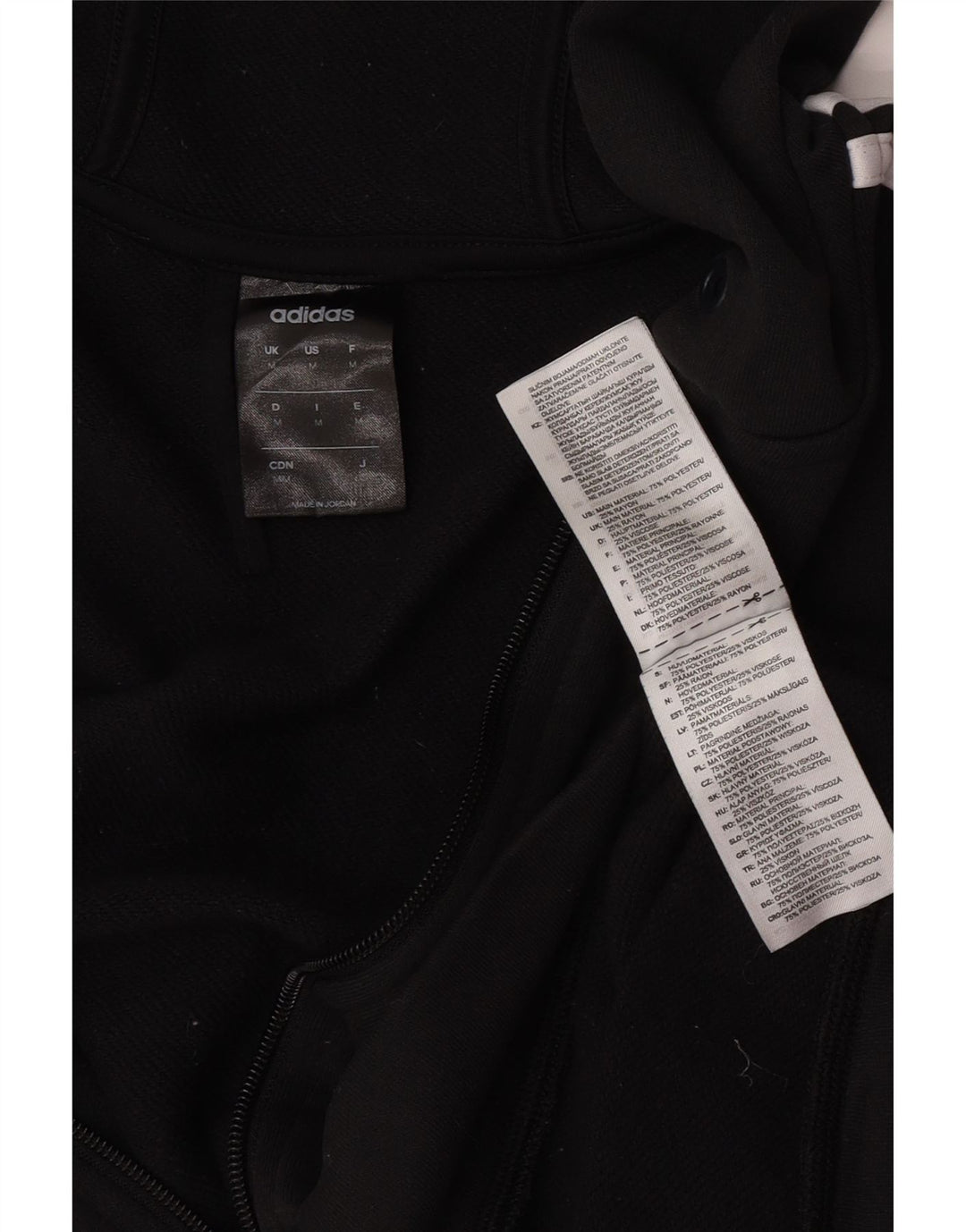 Adidas Mens Climalite Zip Hoodie Sweater Medium Black Polyester