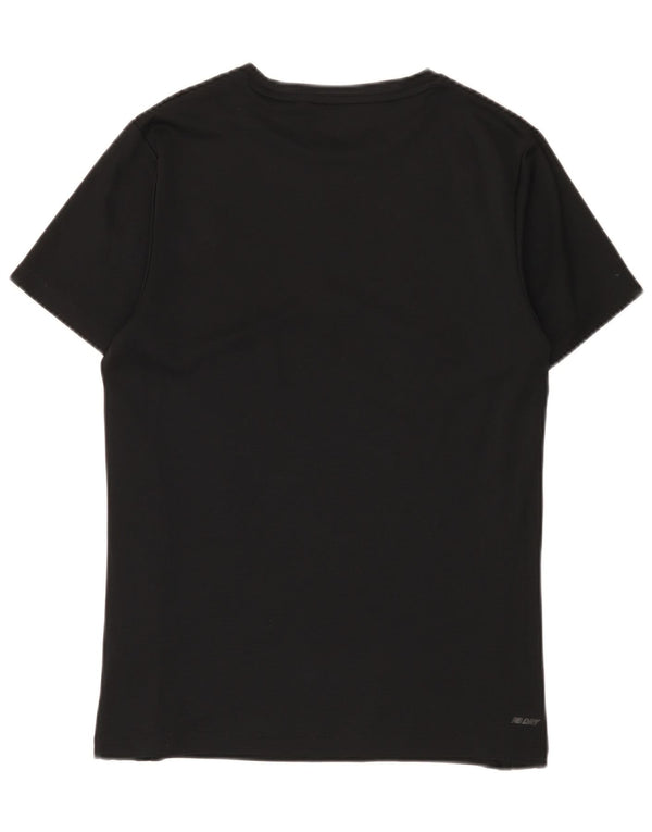 New Balance Mens Graphic T-Shirt Top Medium Black Polyester