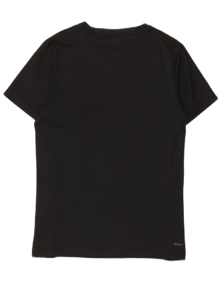 New Balance Mens Graphic T-Shirt Top Medium Black Polyester