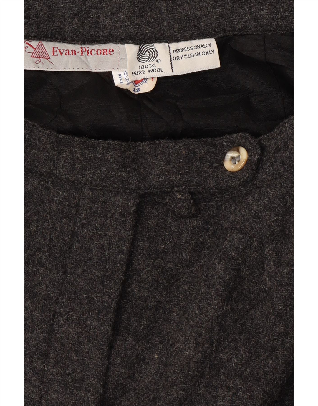 EVAN PICONE Womens Straight Skirt UK 12 Medium W28 Grey Wool Vintage Evan Picone and Second-Hand Evan Picone from Messina Hembry 