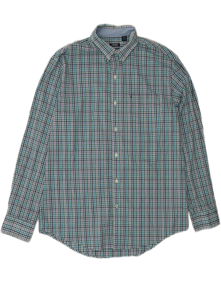 IZOD Mens Shirt Large Multicoloured Check Cotton