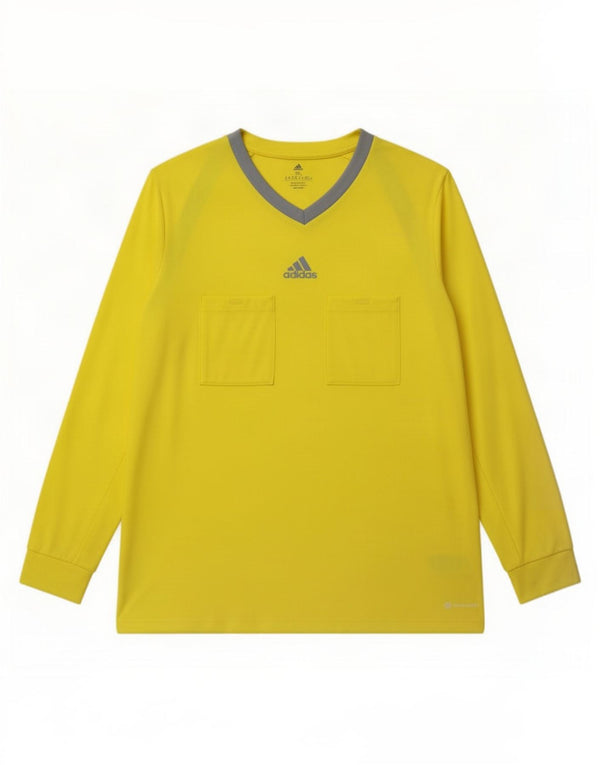 Adidas Mens Top Long Sleeve 3XL Yellow Colourblock Polyester