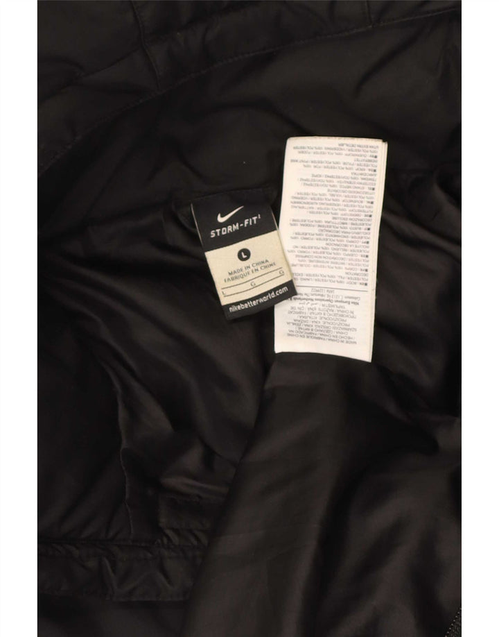 Nike Mens Storm-Fit Hooded Padded Jacket UK 40 Large Black Polyester