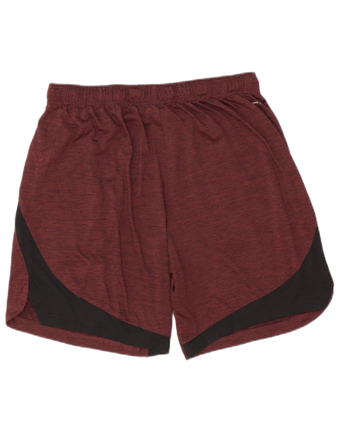 RUSSELL ATHLETIC Mens Dri-Power Sport Shorts Medium Maroon Colourblock