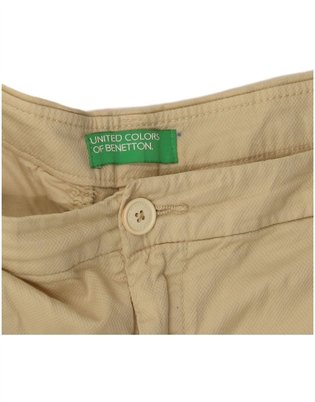 BENETTON Womens Chino Shorts W34 Large Yellow
