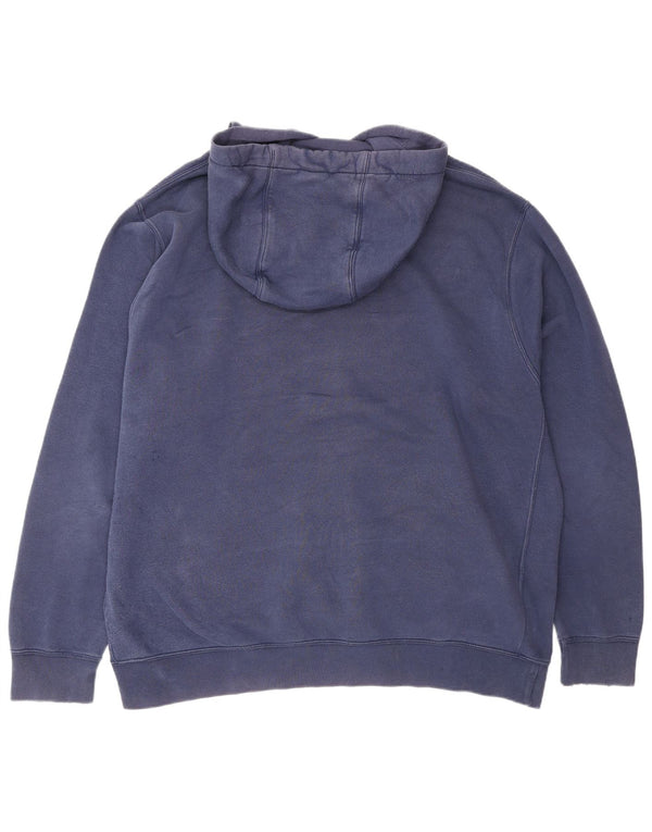 NIKE Mens Loose Fit Graphic Hoodie Jumper XL Navy Blue Cotton