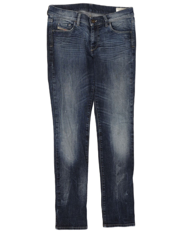 DIESEL Womens HI-VY Super Slim Straight Jeans W32 L29 Blue