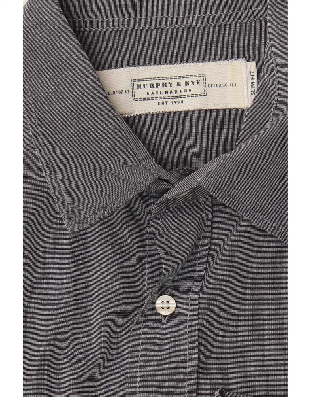 Murphy & Nye Mens Slim Fit Shirt Large Grey