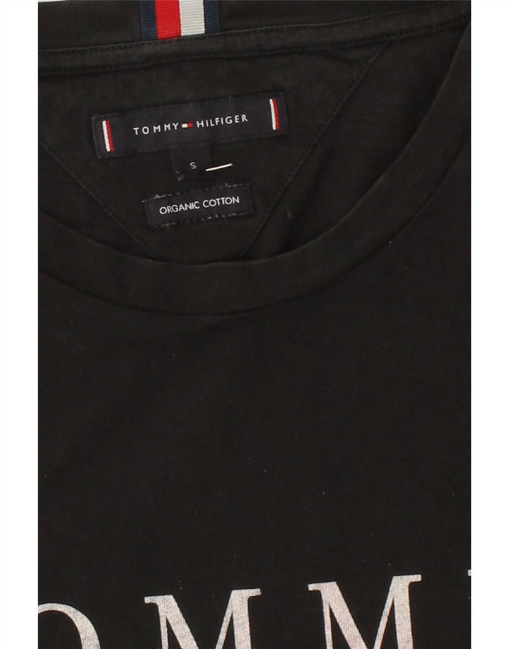 TOMMY HILFIGER Mens Graphic Top Long Sleeve Small Black Cotton Vintage Tommy Hilfiger and Second-Hand Tommy Hilfiger from Messina Hembry 