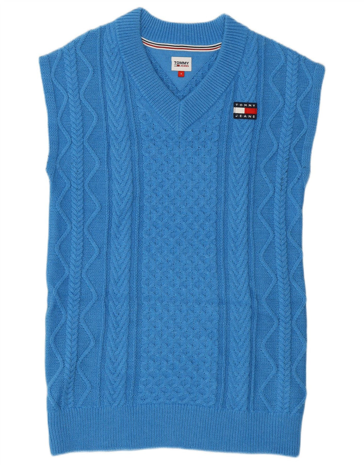 Tommy Hilfiger Womens Vest Tank Top UK 10 Small Blue Polyester