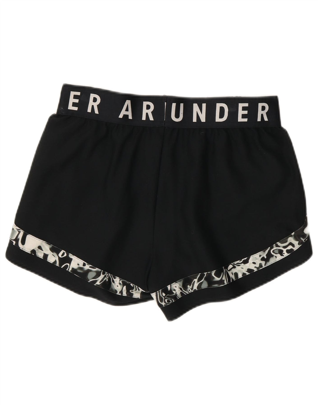 Under Armour Womens Abstract Pattern Sport Shorts UK 12 Medium Black