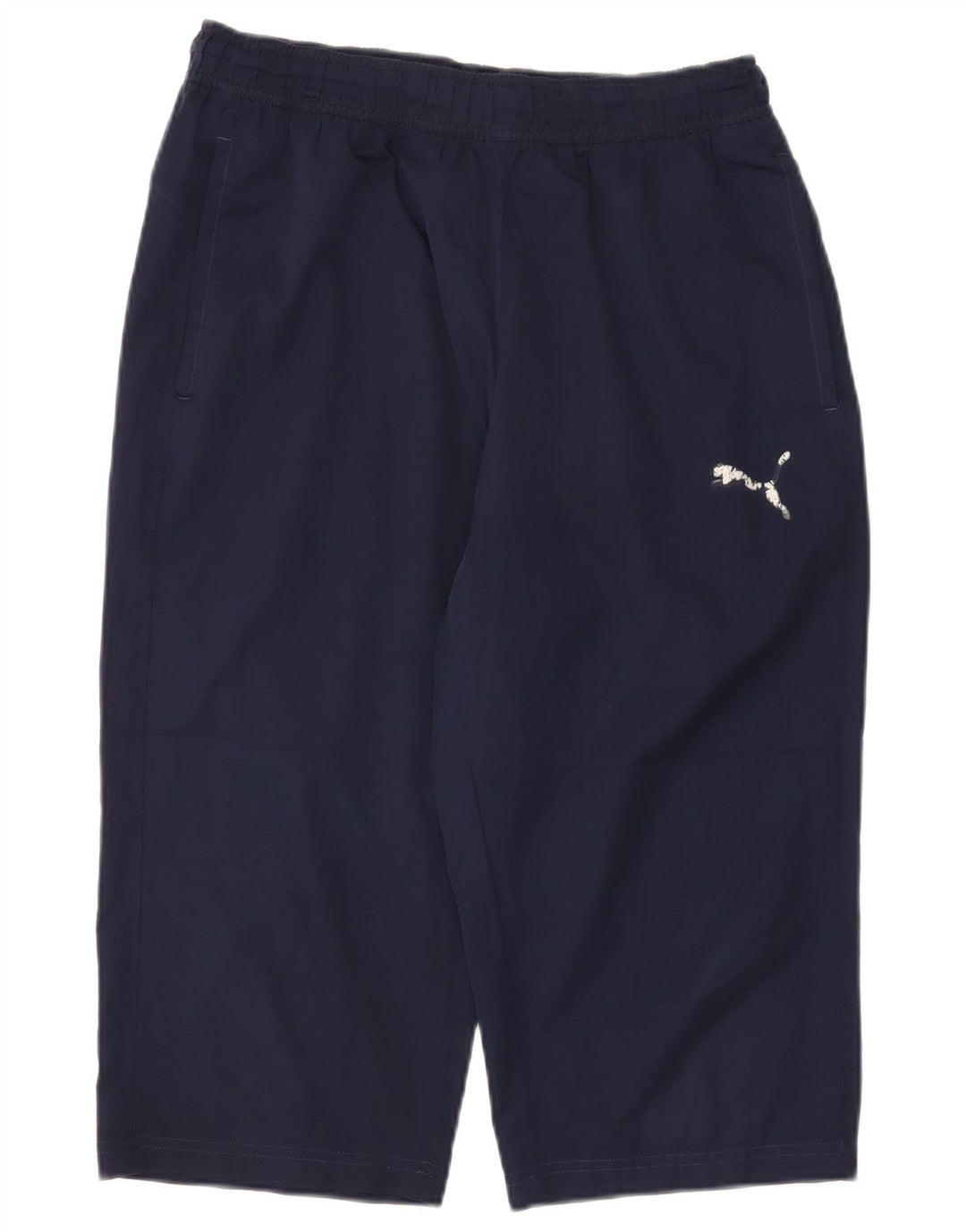 Puma Mens Bermuda Sport Shorts Large Navy Blue Polyester