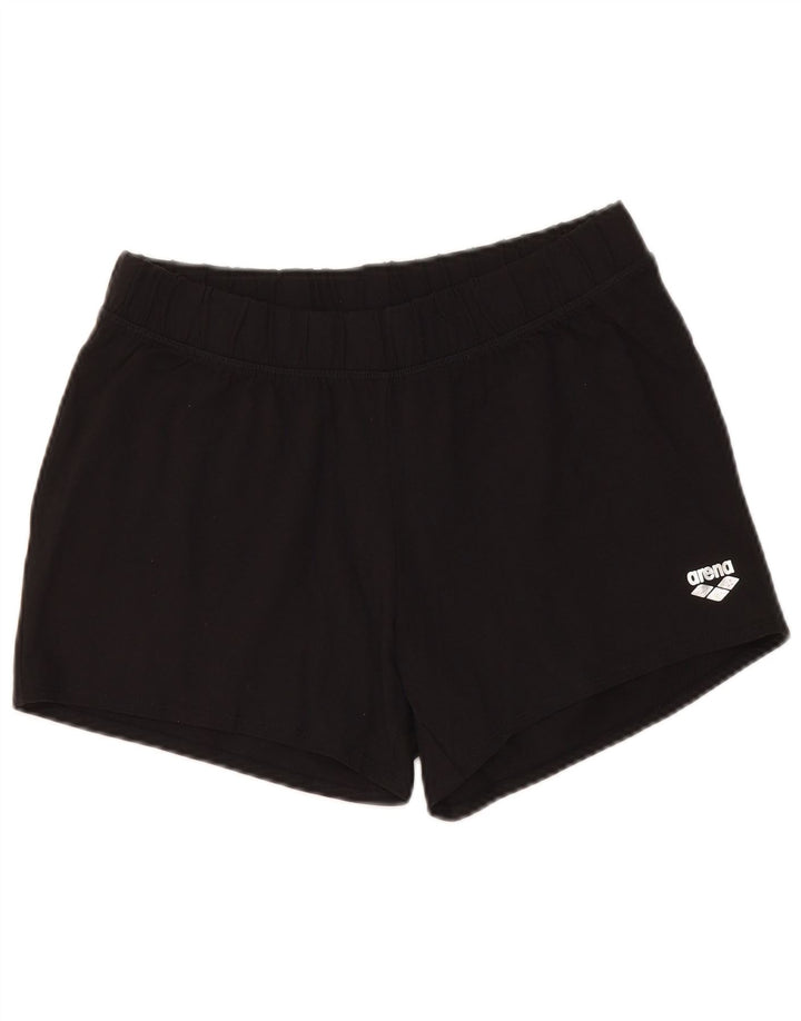 Arena Womens Sport Shorts UK 14 Medium  Black Cotton