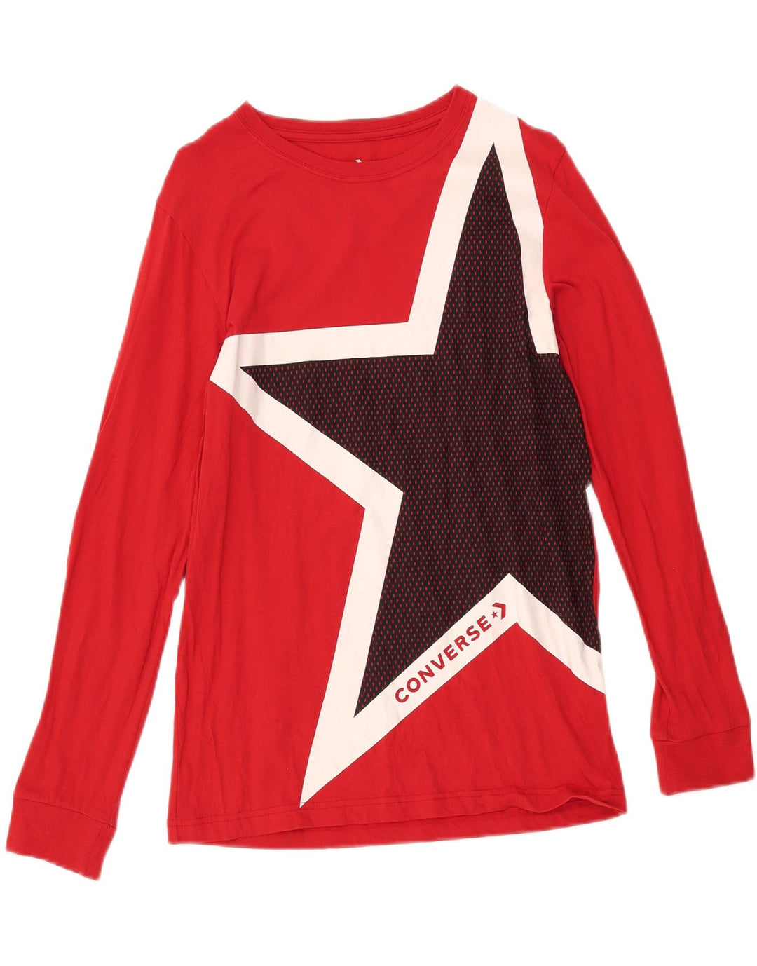 Converse Boys Graphic Top Long Sleeve 13-14 Years XL  Red Cotton
