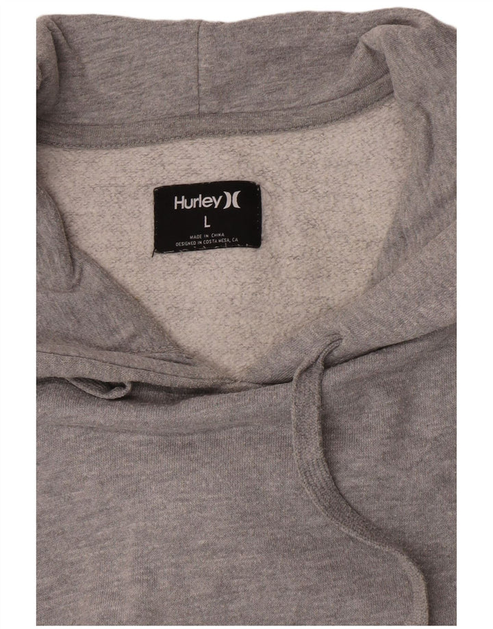 Hurley Mens Hoodie Jumper Large Grey