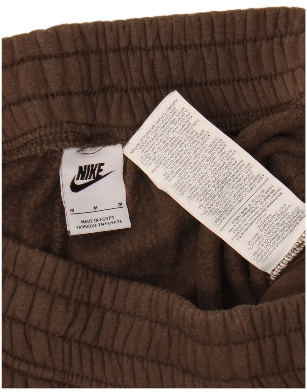 NIKE Mens Tracksuit Trousers Joggers Medium Brown Cotton