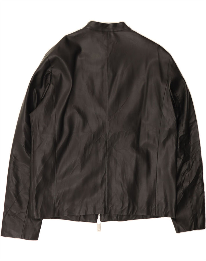 ARMANI EXCHANGE Mens Bomber Jacket UK 44 2XL Black Polyurethane Vintage Armani Exchange and Second-Hand Armani Exchange from Messina Hembry 