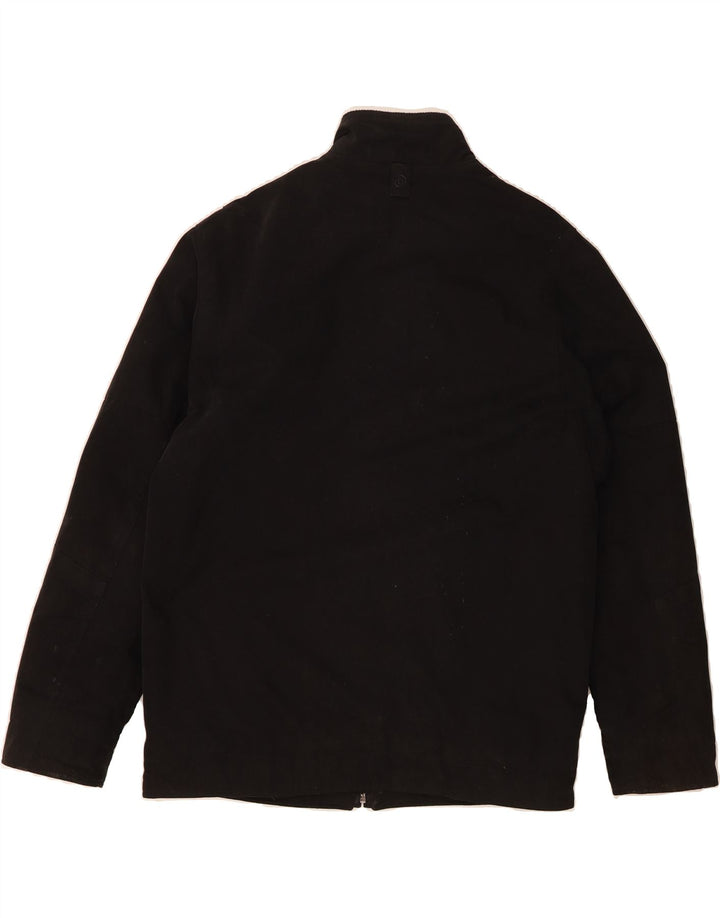 DOUGLAS Mens Bomber Jacket UK 38 Medium Black Cotton Vintage Douglas and Second-Hand Douglas from Messina Hembry 