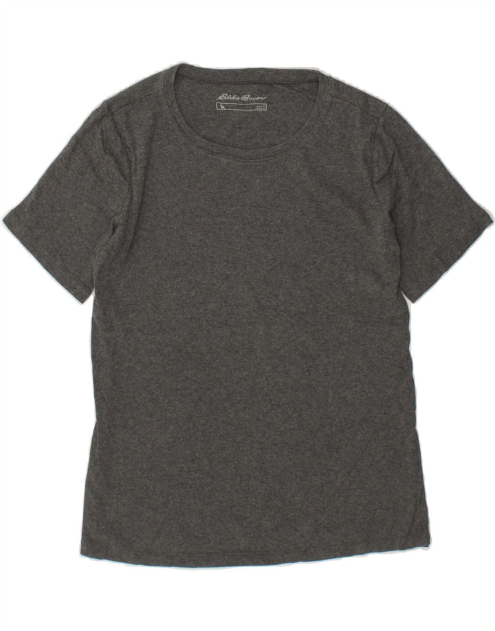 EDDIE BAUER Womens T-Shirt Top UK 14 Large Grey Vintage Eddie Bauer and Second-Hand Eddie Bauer from Messina Hembry 