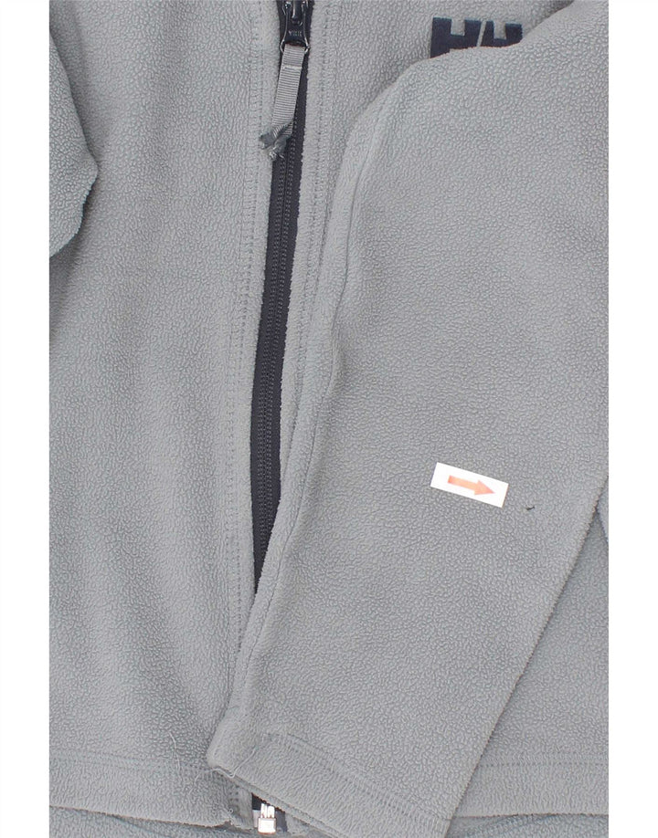 Helly Hansen Boys Fleece Jacket 6-7 Years Grey Polyester