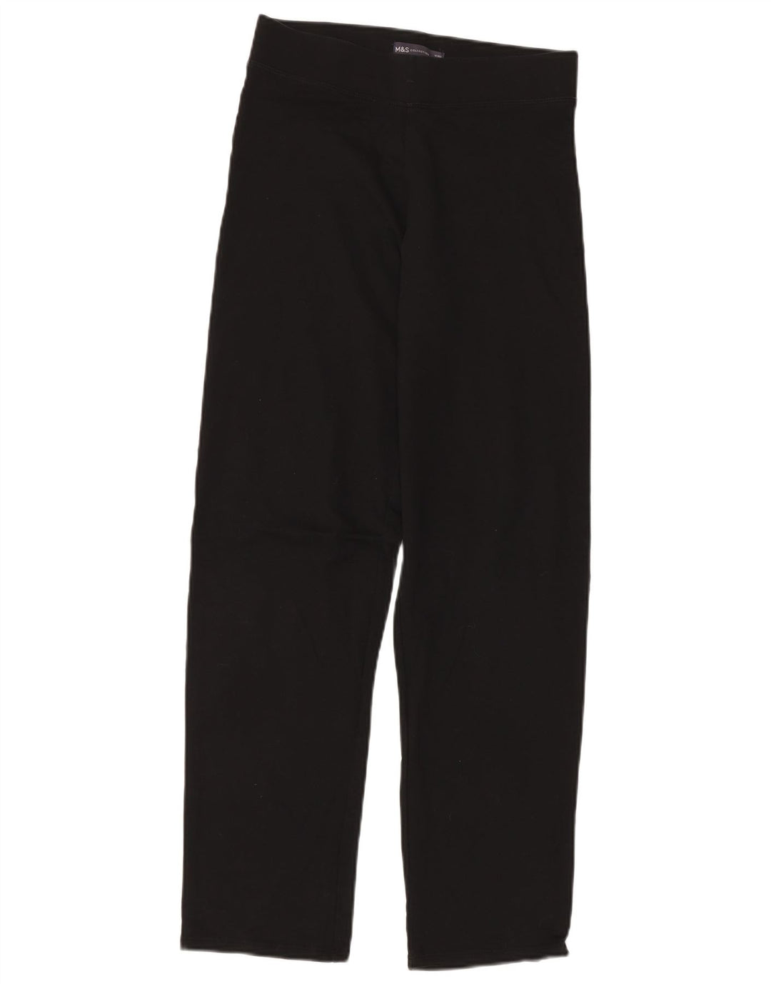MARKS & SPENCER Womens Tracksuit Trousers UK 10 Small Black Cotton