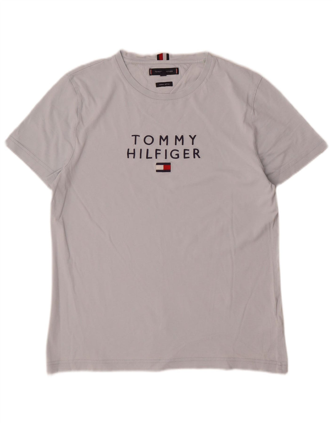 Tommy Hilfiger Mens Graphic T-Shirt Top Medium Grey Cotton