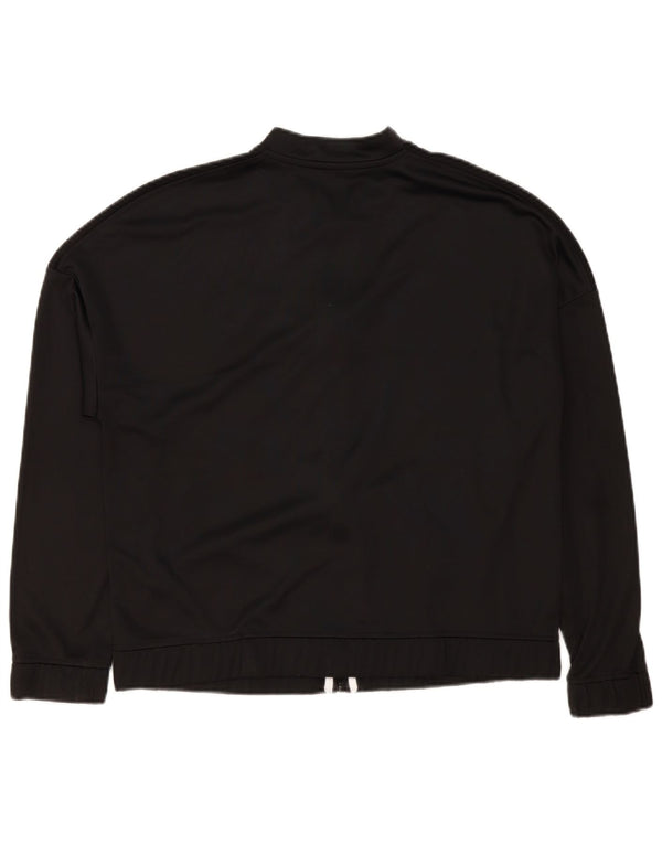 Diadora Boys Tracksuit Top Jacket 15-16 Years Large Black Polyester
