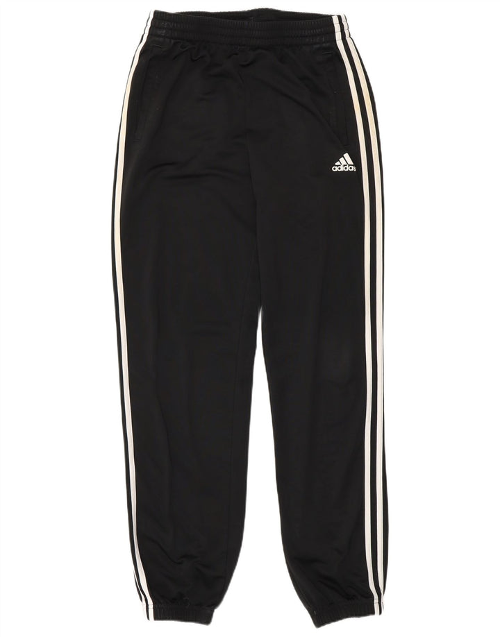 ADIDAS Boys Tracksuit Trousers Joggers 13-14 Years  Black Polyester