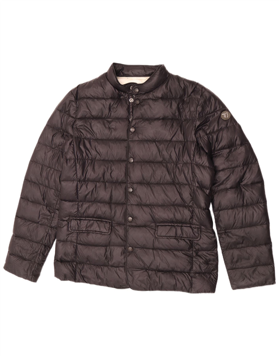 Trussardi Jeans Mens Padded Jacket IT 54 2XL Black Polyamide
