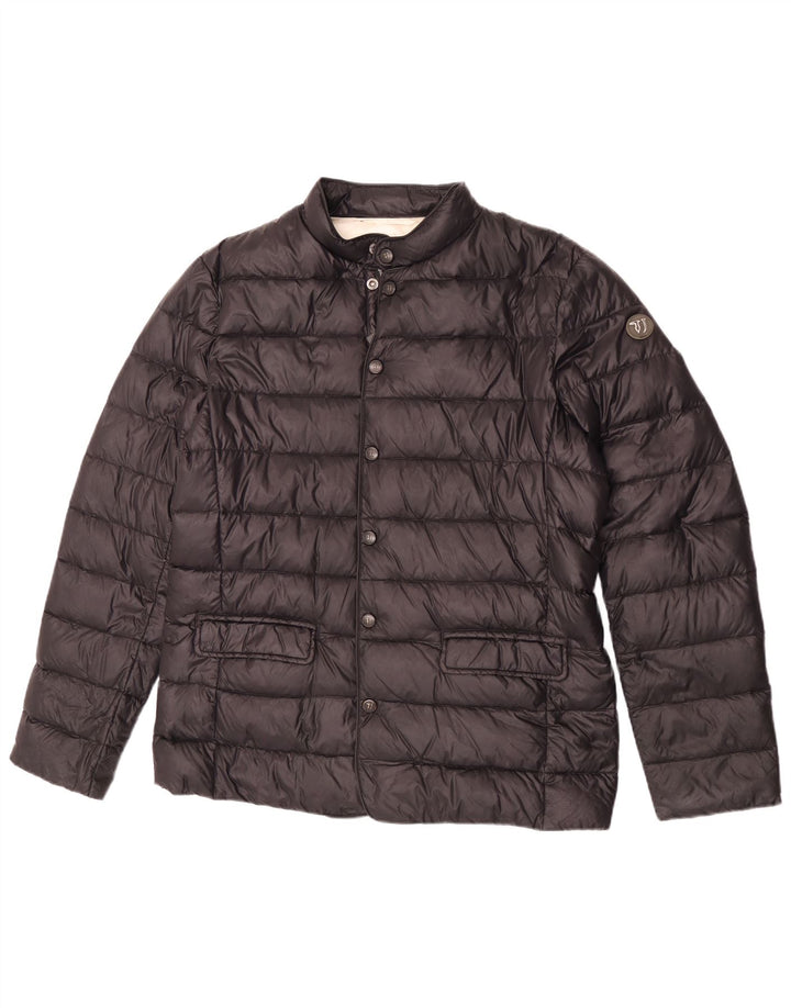 Trussardi Jeans Mens Padded Jacket IT 54 2XL Black Polyamide