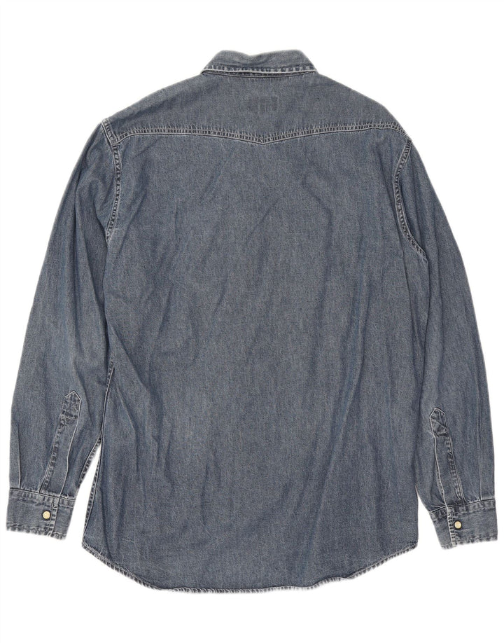 Brooksfield Mens Denim Shirt XL Blue Cotton