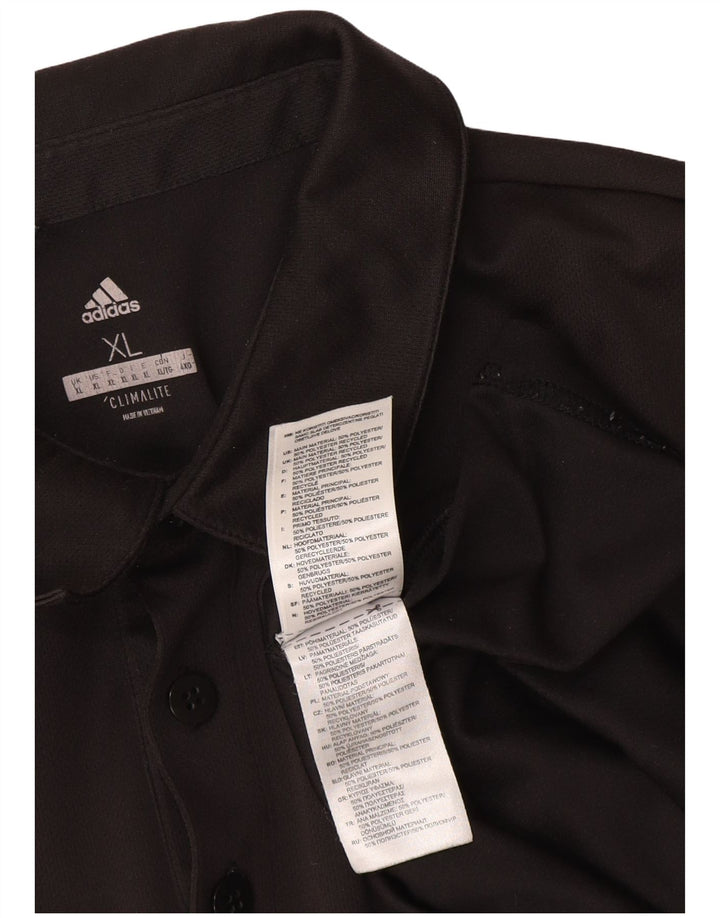Adidas Mens Climalite Polo Shirt XL Black Polyester