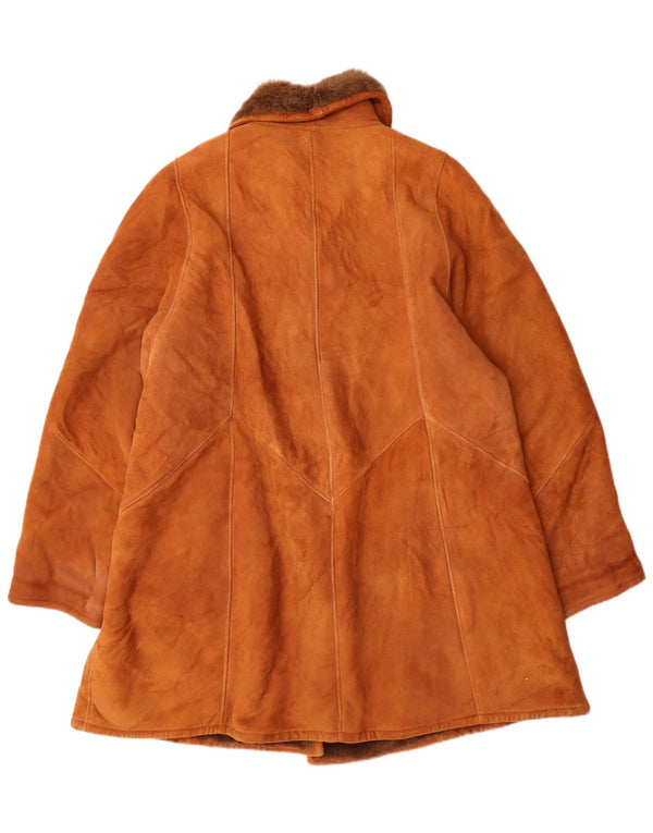 Vintage Womens Shearling Coat IT 44 Medium Beige Shearling Classic