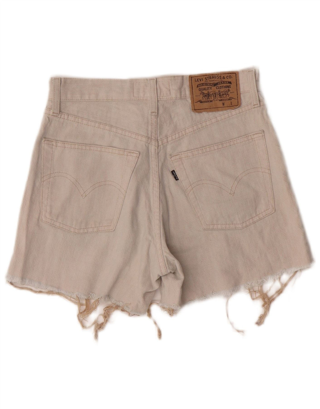 Levi's Womens Denim Shorts W29 Medium Off White