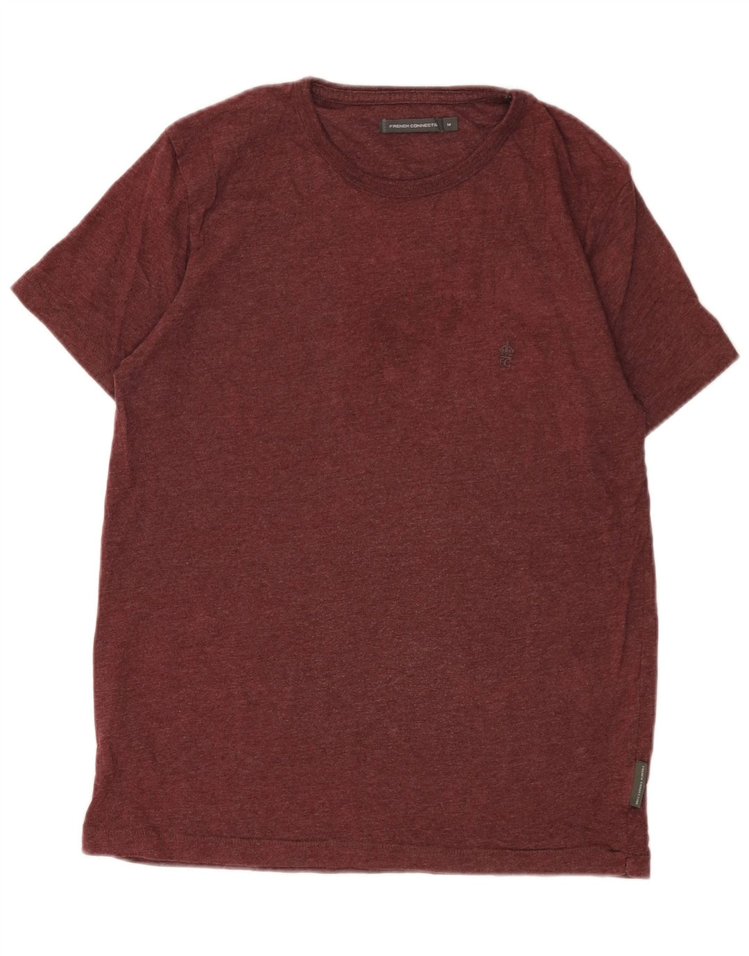 FRENCH CONNECTION Mens T-Shirt Top Medium Maroon Cotton