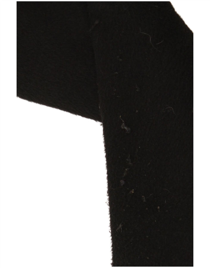 DESIGUAL Womens Graphic Overcoat EU 44 XL Black Houndstooth Polyester