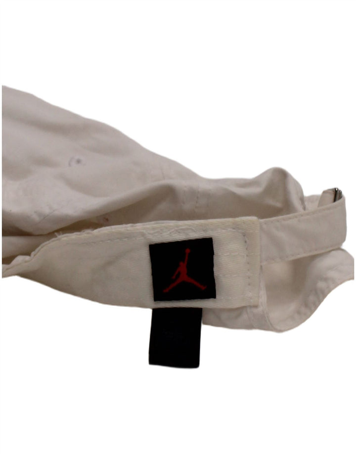 Jordan Mens Graphic Baseball Cap One Size White Cotton