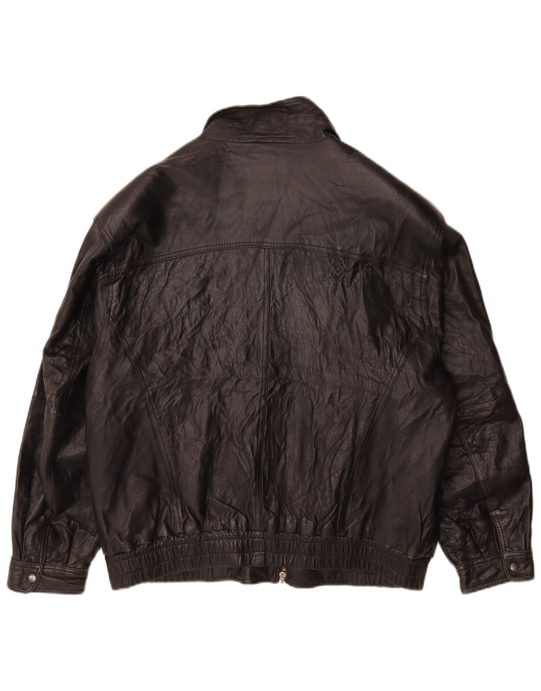 Vintage Mens Leather Jacket UK 38 Medium Black Leather