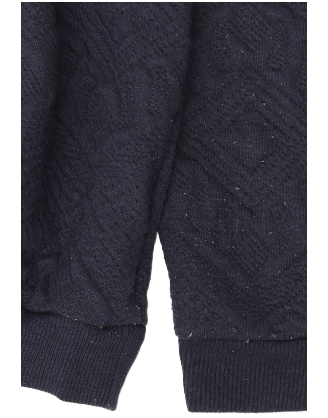 Zara Mens Sweatshirt Jumper Small Navy Blue Argyle/Diamond