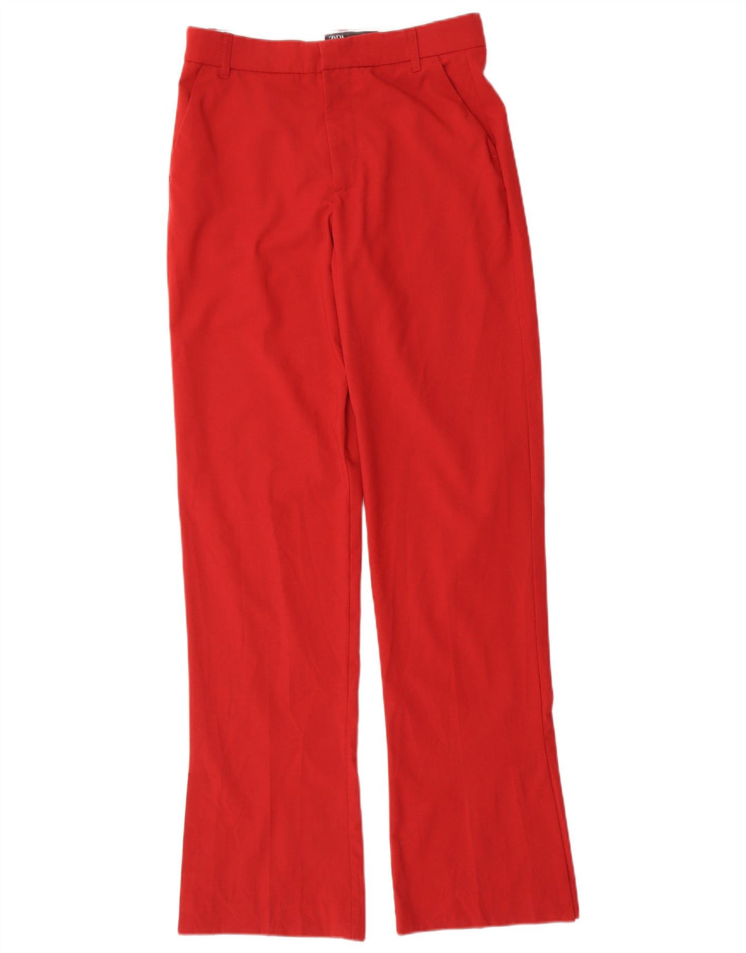 Zara Womens Bootcut Chino Trousers Small W26 L33 Red Polyester