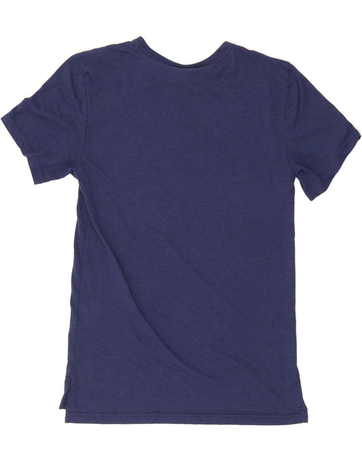 NIKE Mens Dri Fit Graphic T-Shirt Top Small Navy Blue Polyester Vintage Nike and Second-Hand Nike from Messina Hembry 