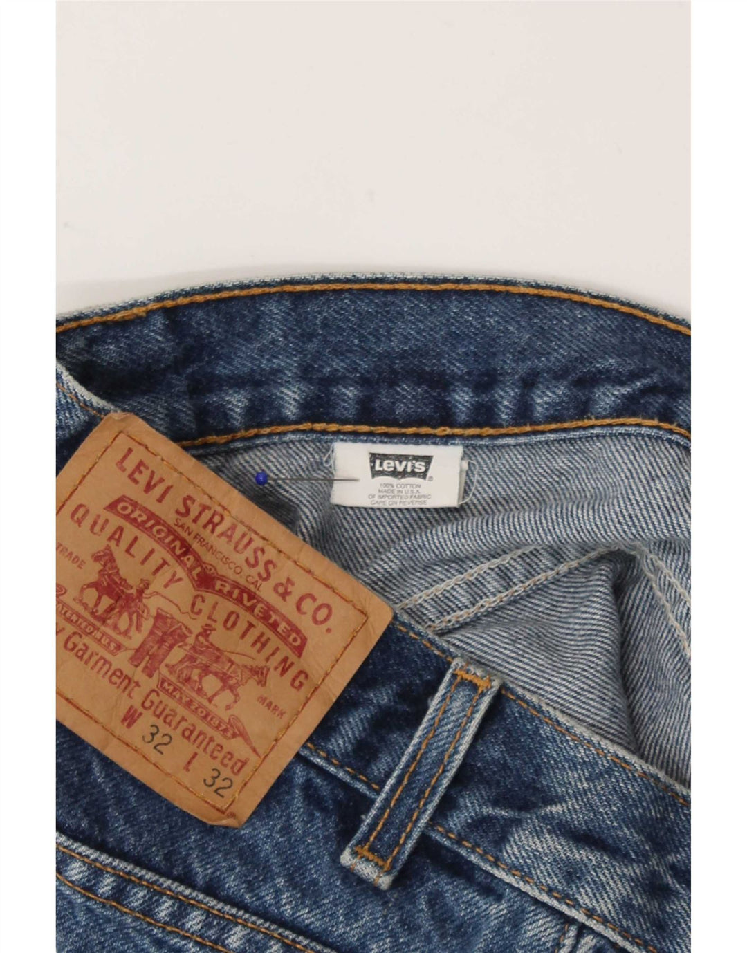 Levi's Womens 517 Denim Shorts W32 Large Blue Cotton